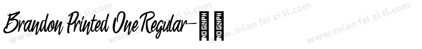 Brandon Printed One Regular字体转换